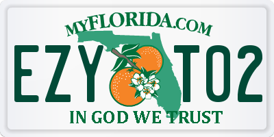 FL license plate EZYT02