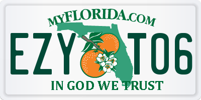 FL license plate EZYT06