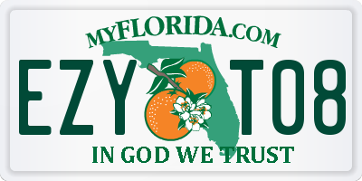 FL license plate EZYT08