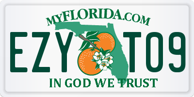 FL license plate EZYT09