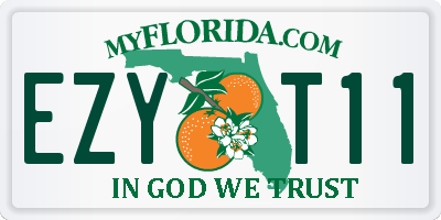 FL license plate EZYT11