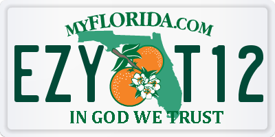 FL license plate EZYT12