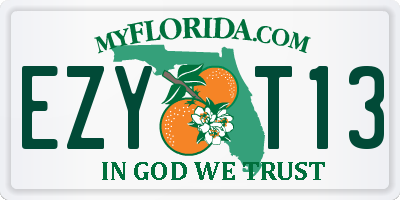 FL license plate EZYT13