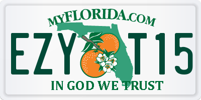 FL license plate EZYT15