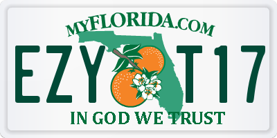 FL license plate EZYT17