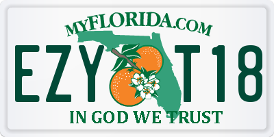 FL license plate EZYT18