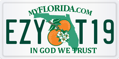 FL license plate EZYT19