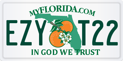 FL license plate EZYT22