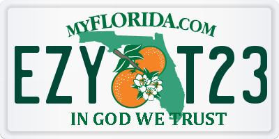 FL license plate EZYT23