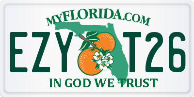 FL license plate EZYT26