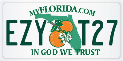 FL license plate EZYT27