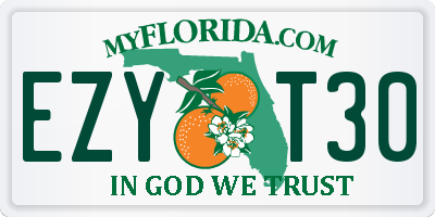 FL license plate EZYT30