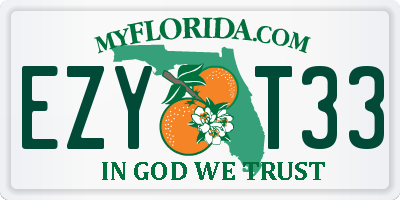 FL license plate EZYT33