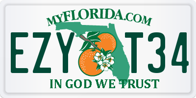 FL license plate EZYT34