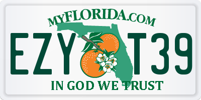 FL license plate EZYT39