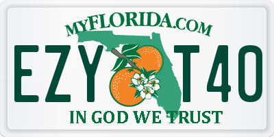 FL license plate EZYT40