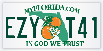 FL license plate EZYT41