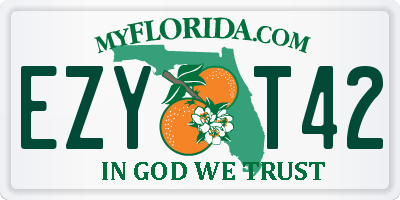 FL license plate EZYT42