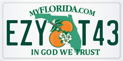 FL license plate EZYT43