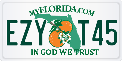 FL license plate EZYT45