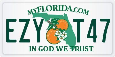 FL license plate EZYT47