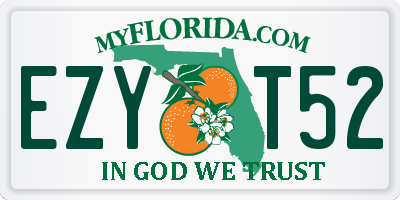 FL license plate EZYT52