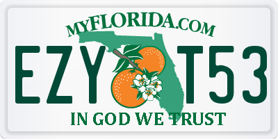 FL license plate EZYT53