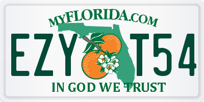 FL license plate EZYT54