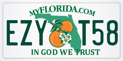 FL license plate EZYT58