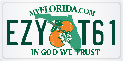 FL license plate EZYT61