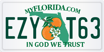 FL license plate EZYT63