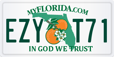 FL license plate EZYT71