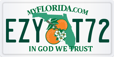 FL license plate EZYT72