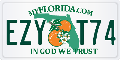 FL license plate EZYT74