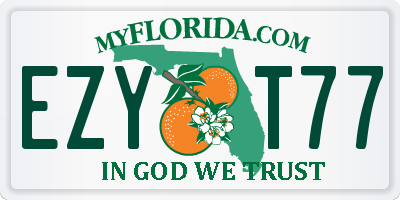 FL license plate EZYT77