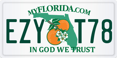 FL license plate EZYT78