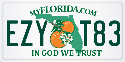 FL license plate EZYT83