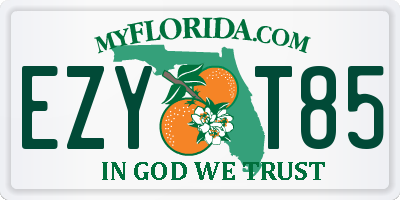 FL license plate EZYT85