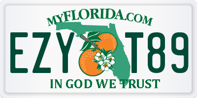 FL license plate EZYT89