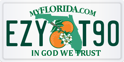 FL license plate EZYT90