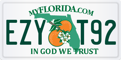 FL license plate EZYT92