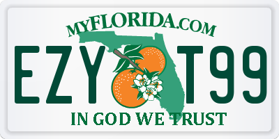 FL license plate EZYT99