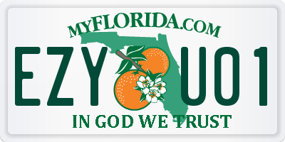 FL license plate EZYU01