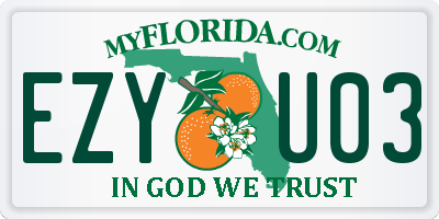 FL license plate EZYU03