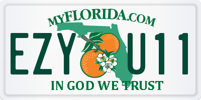 FL license plate EZYU11