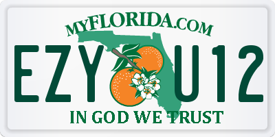 FL license plate EZYU12