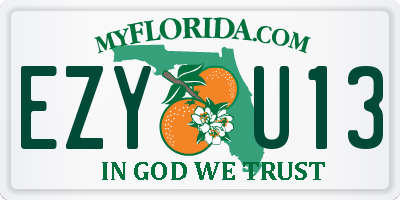 FL license plate EZYU13