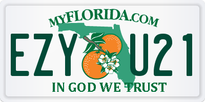 FL license plate EZYU21