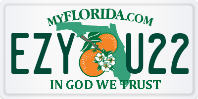 FL license plate EZYU22