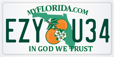 FL license plate EZYU34